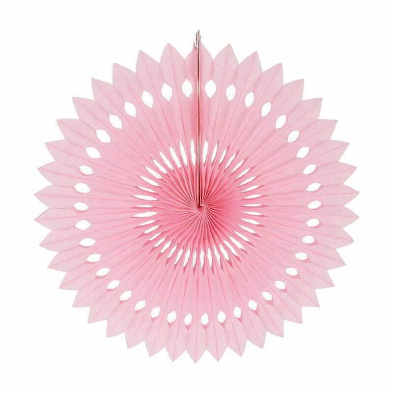 Light Pink Paper Decorative Party Fan 1 Pack