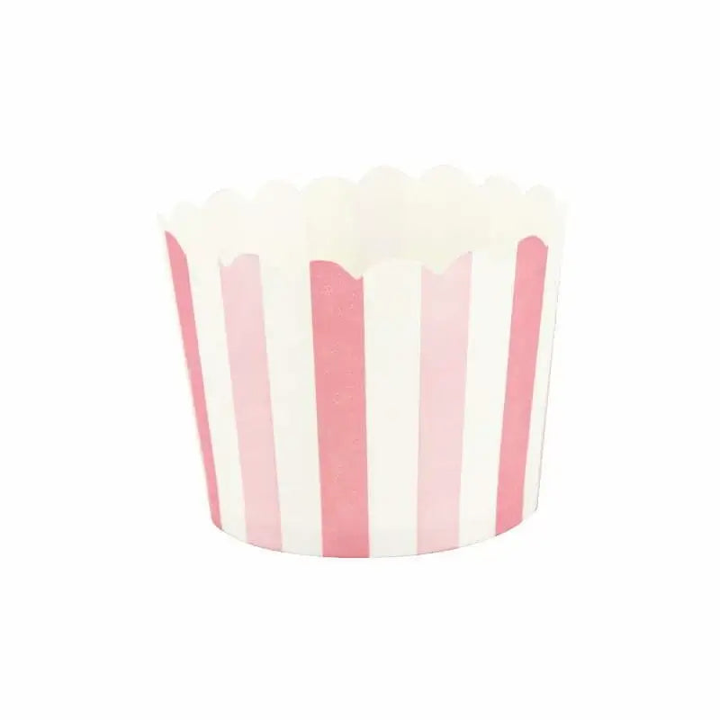 Light Pink & White Striped Cupcake Cups 20pk