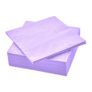 Pack of 30 light purple beverage napkins for parties and events
