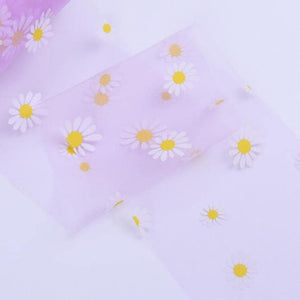 Daisy Tulle Ribbon 6cm x 5 yards - lilac