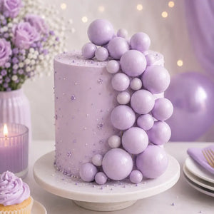 Lilac Deco Foam Ball Toppers 20pk