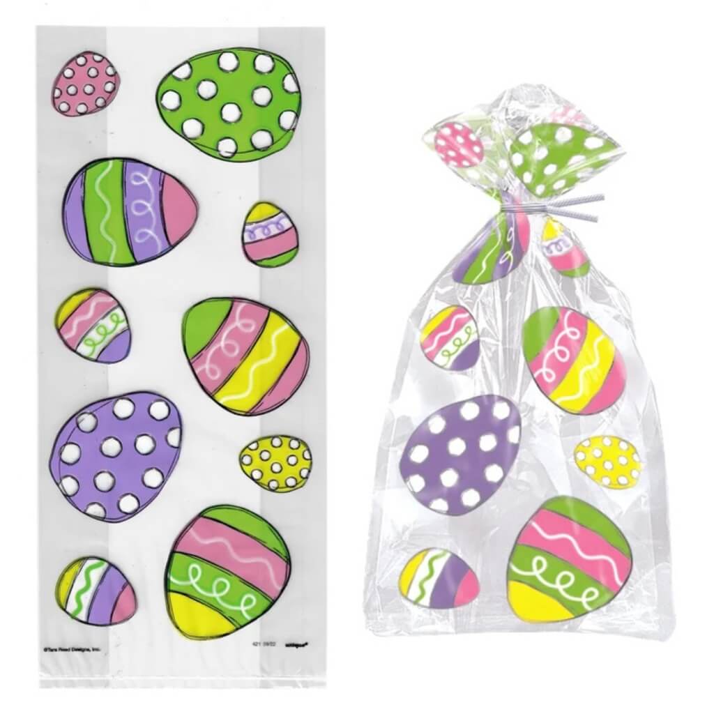 Lilac Easter Egg Cello Treat Bags 20pk