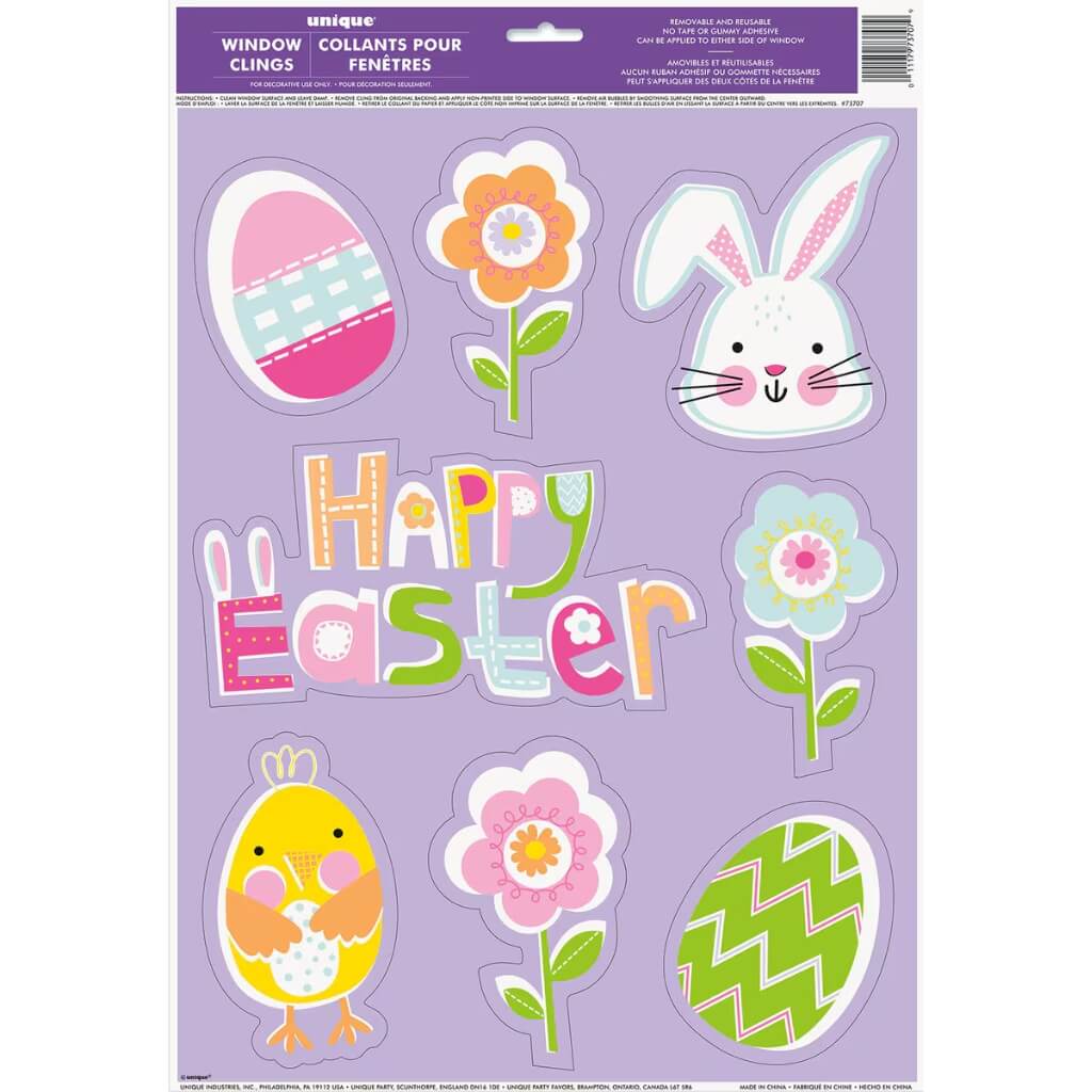 Lilac Easter Window Clings