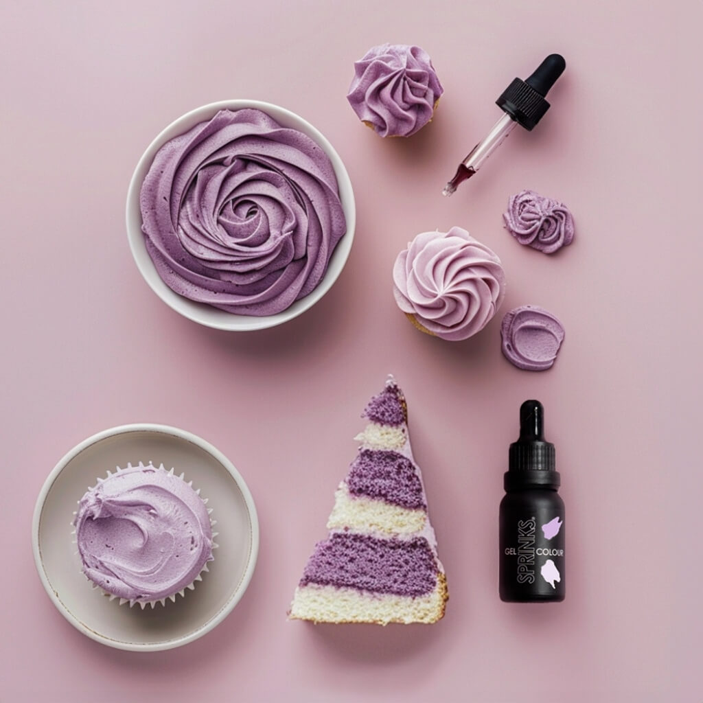 Sprinks lilac gel food colouring 15ml bottle