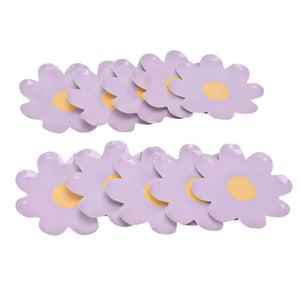 Lilac Daisy Paper Plates 17cm 10pk