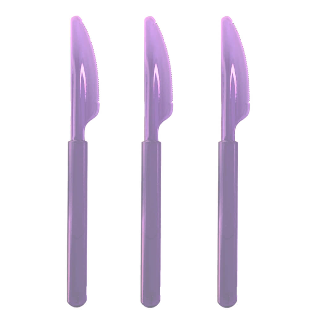 Ultra Heavy Duty Lilac Plastic Knives 20pk