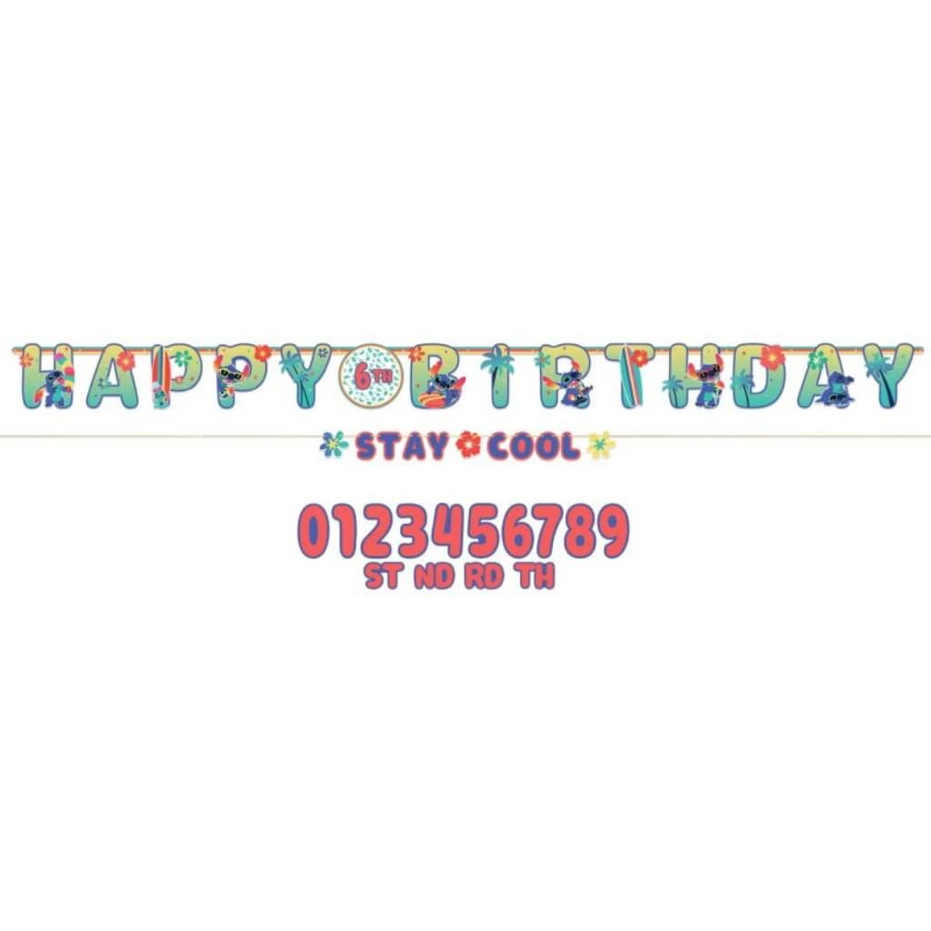 Lilo & Stitch Jumbo Happy Birthday Add-An-Age Banner