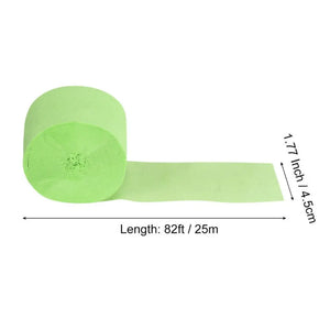 Lime Green Crepe Paper Streamer Roll 25m