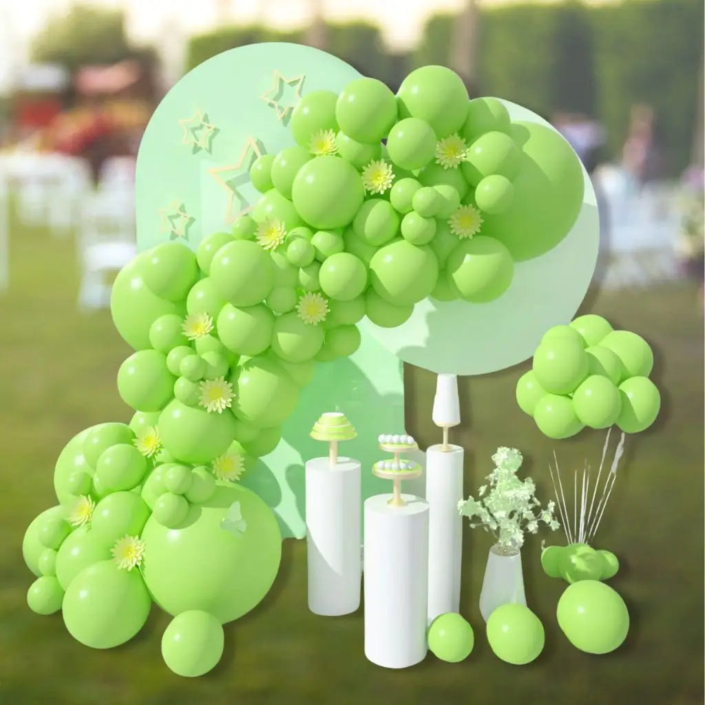 Lime Green Latex Balloon Garland DIY Kit - 129pcs