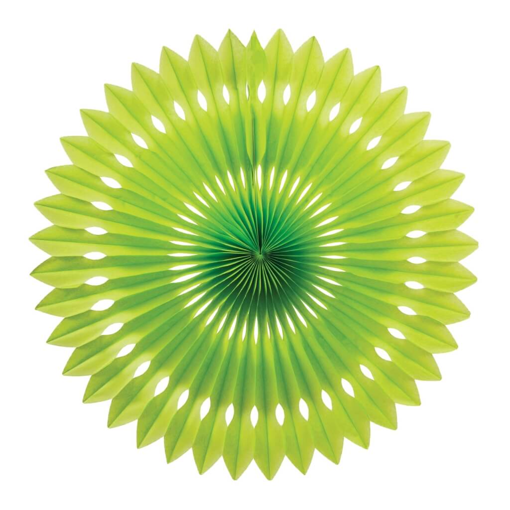 Lime Green Tissue Paper Fan - 5 Sizes