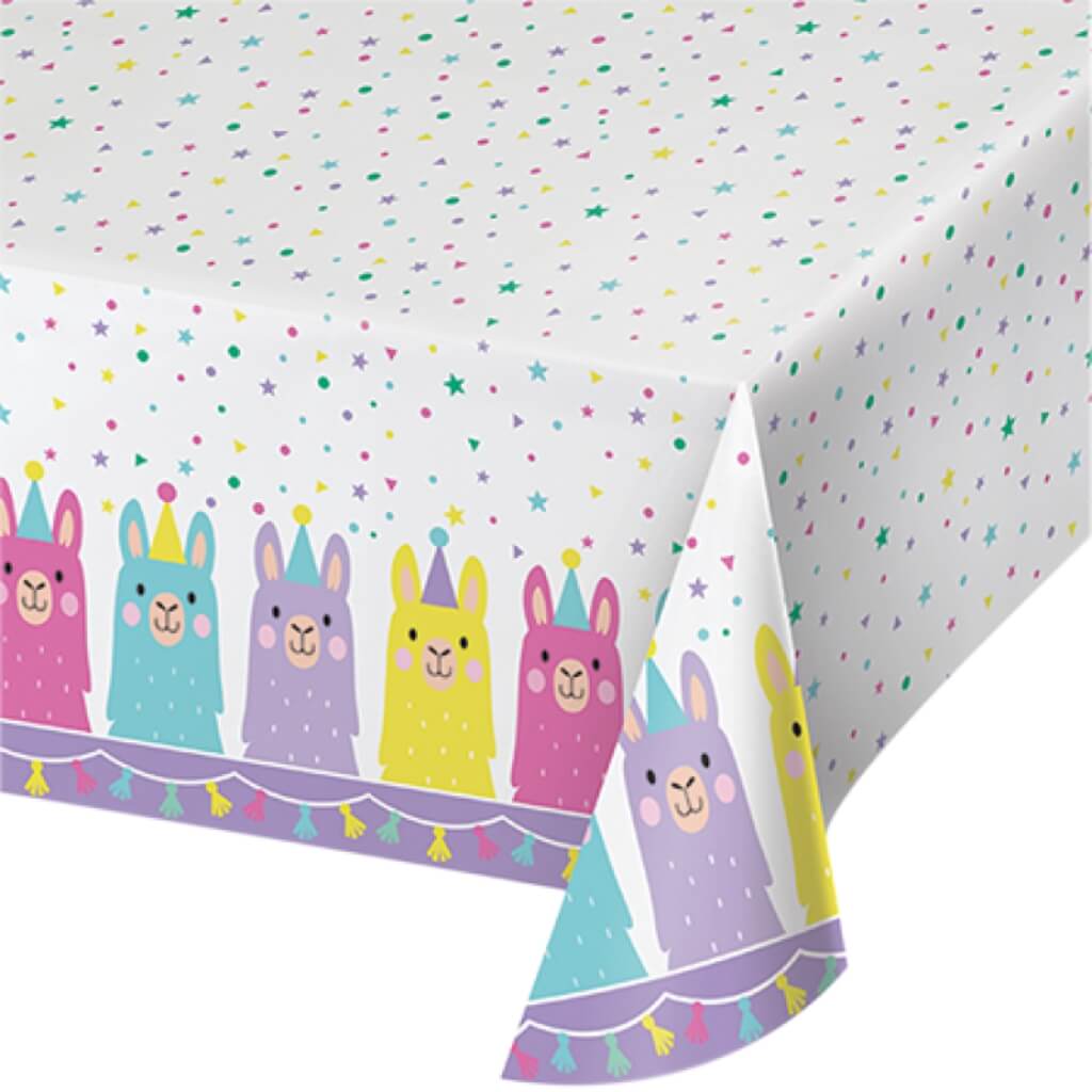 &nbsp;Rectangular Llama Party Plastic Tablecover All Over Print 137cm x 259cm
