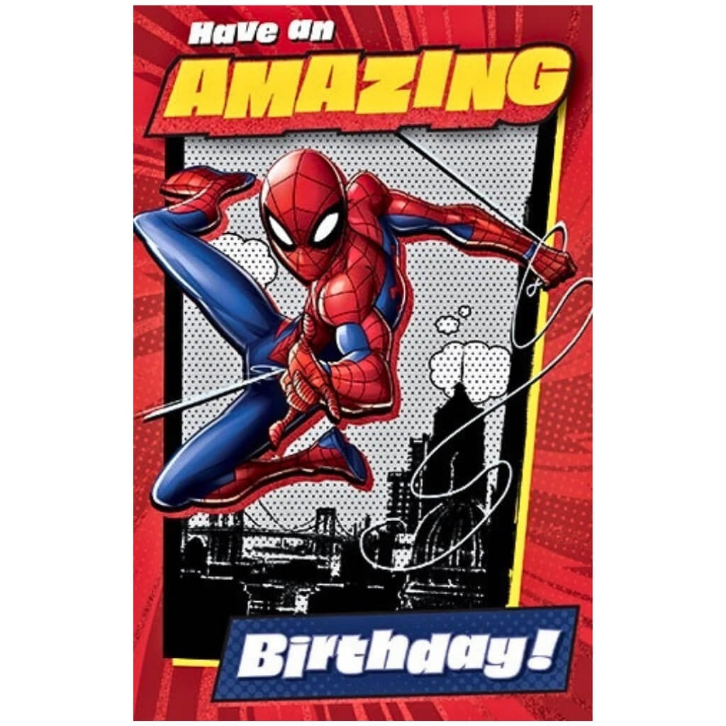 Marvel Spider-Man premium birthday card for boys
