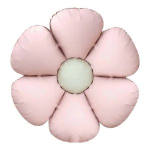 Matte Retro Baby Pink Daisy Flower Foil Balloon