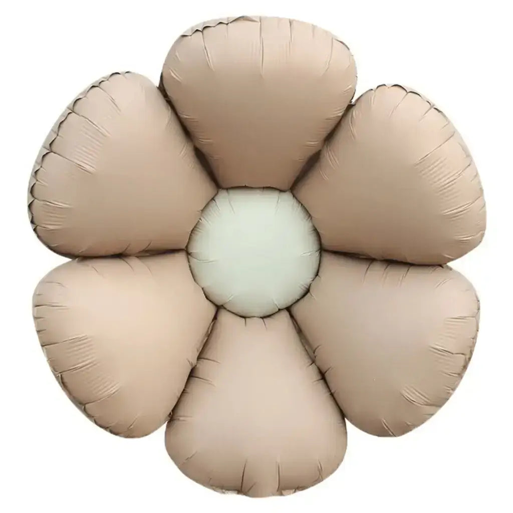 Matte Retro Brown Daisy Flower Foil Balloon