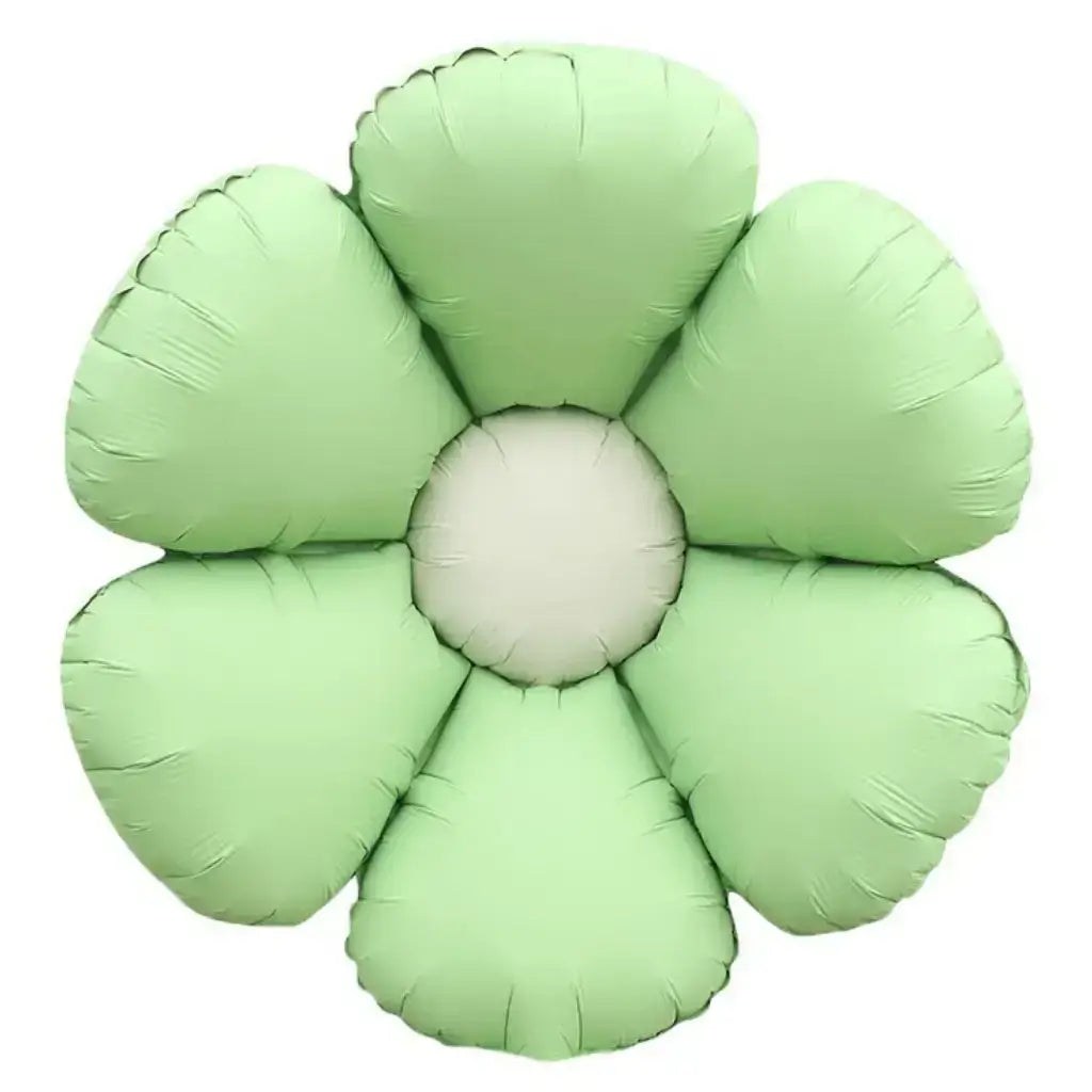 Matte Retro Green Daisy Flower Foil Balloon