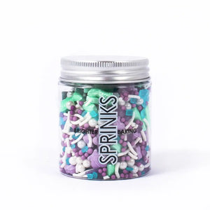 Sprinks mermaid themed cake decorations in jar