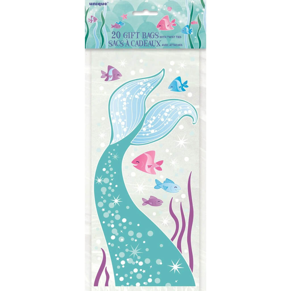 Mermaid Cello Party gift  Bags 20pk