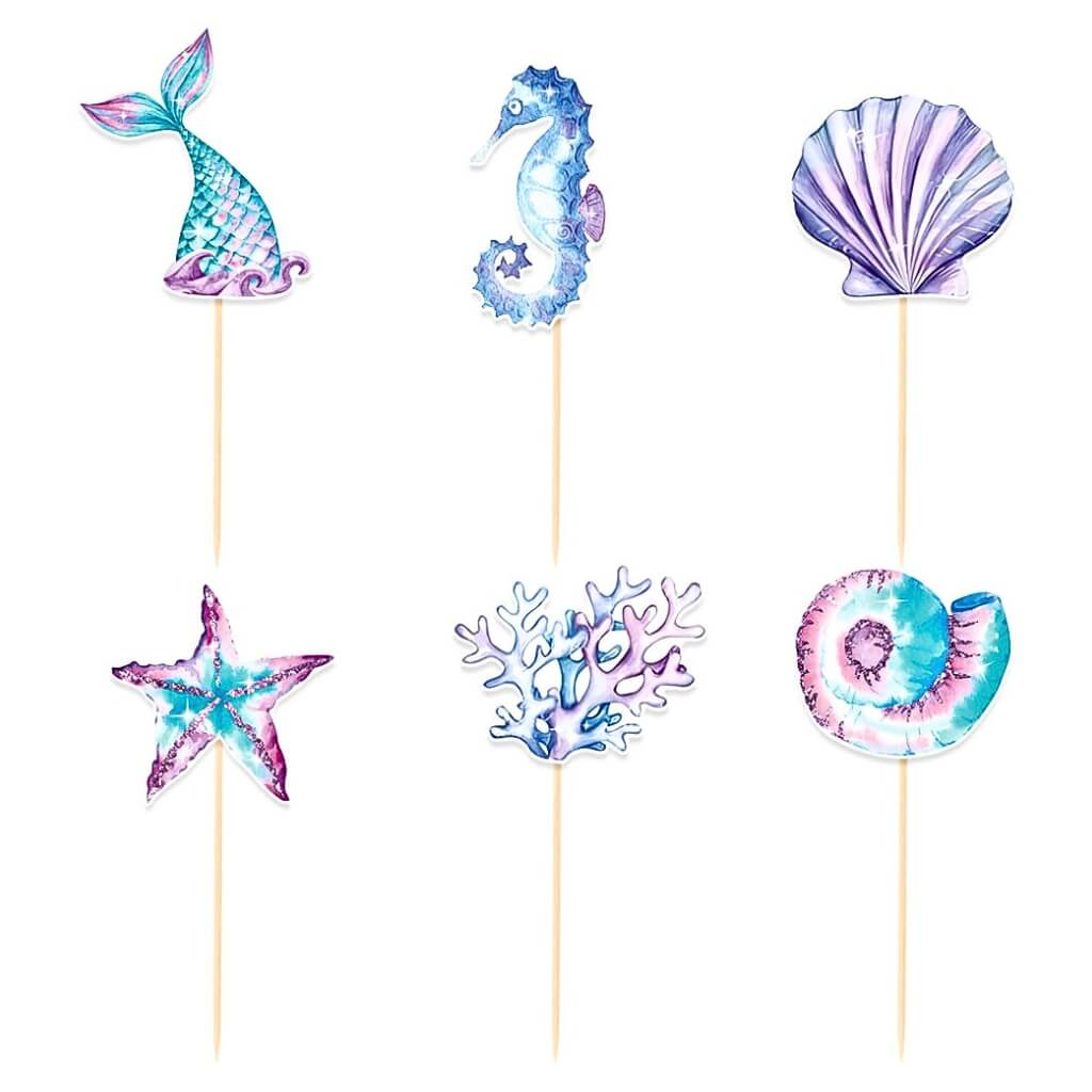 mermaid cupcake toppers under the sea party