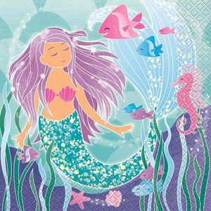 Mermaid Luncheon Paper Napkins 16pk