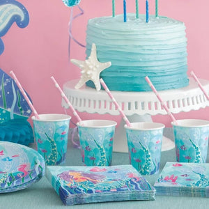 Mermaid Paper Cups 270ml 8pk