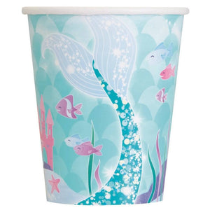 Mermaid Paper Cups 270ml 8pk