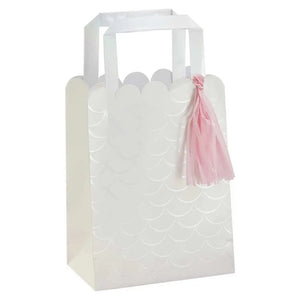 Iridescent and Pink Party Bags with Tassels 5pk