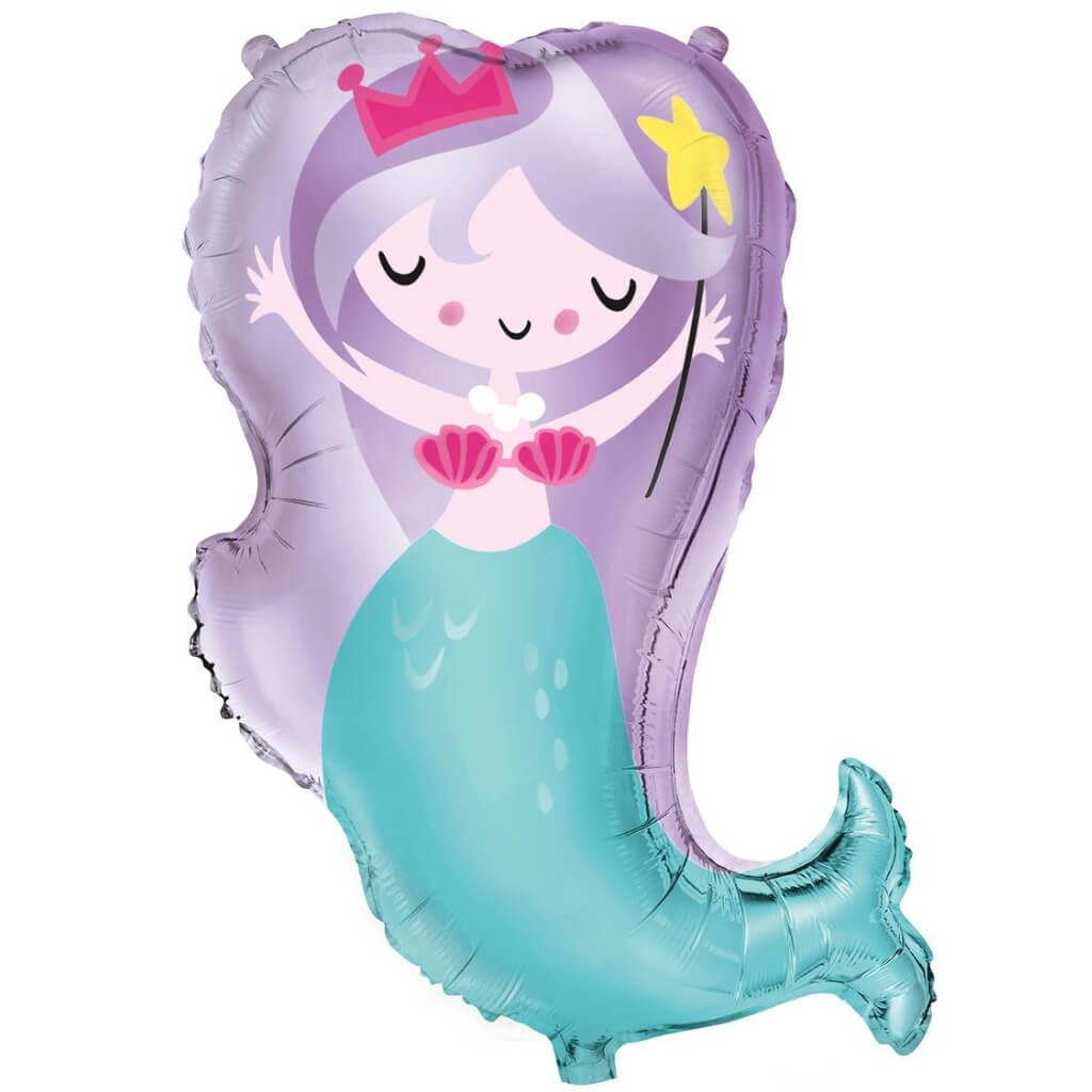 Mermaid Shaped Foil Balloon 74cm