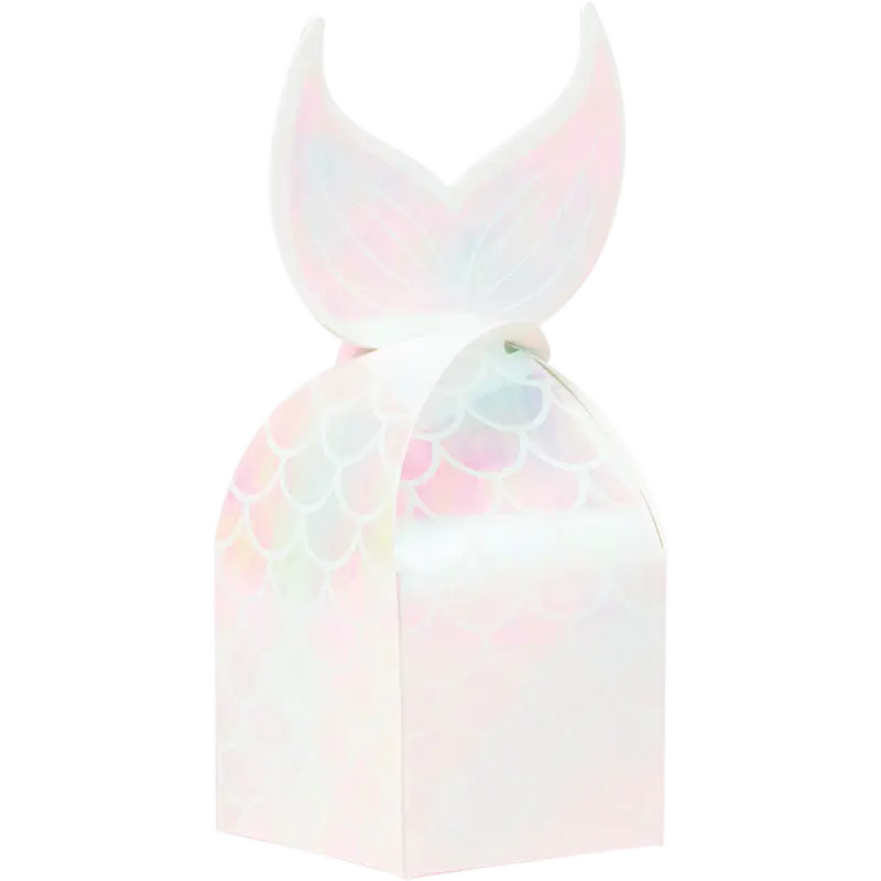 Mermaid Shine Iridescent Favour gift Treat Boxes 8pk