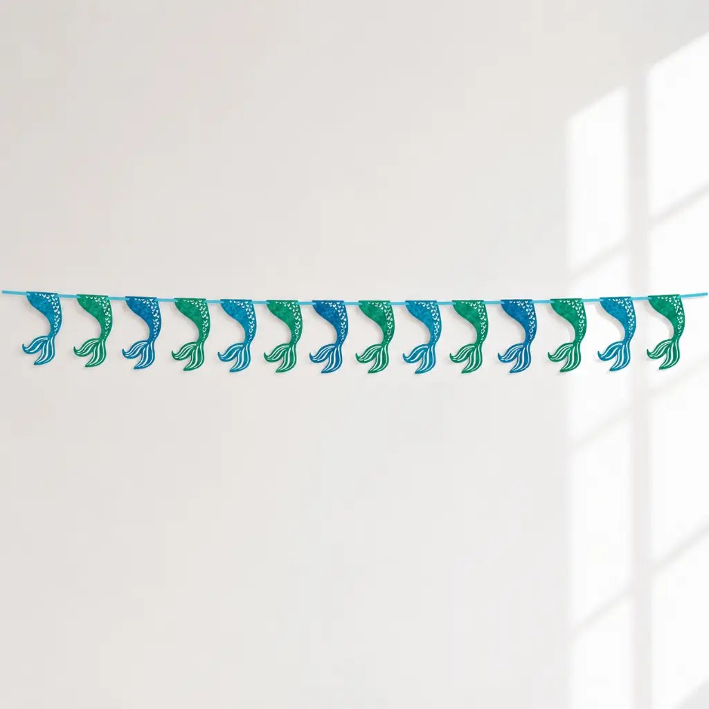 Mermaid Tail Glitter Garland 2.74m