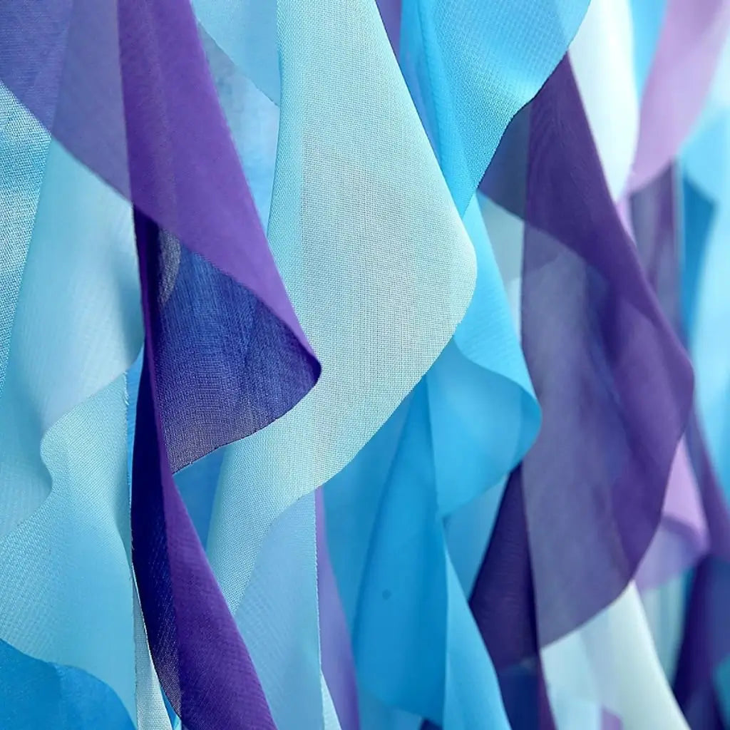 Mermaid Themed Curly willow Fabric Table Skirt