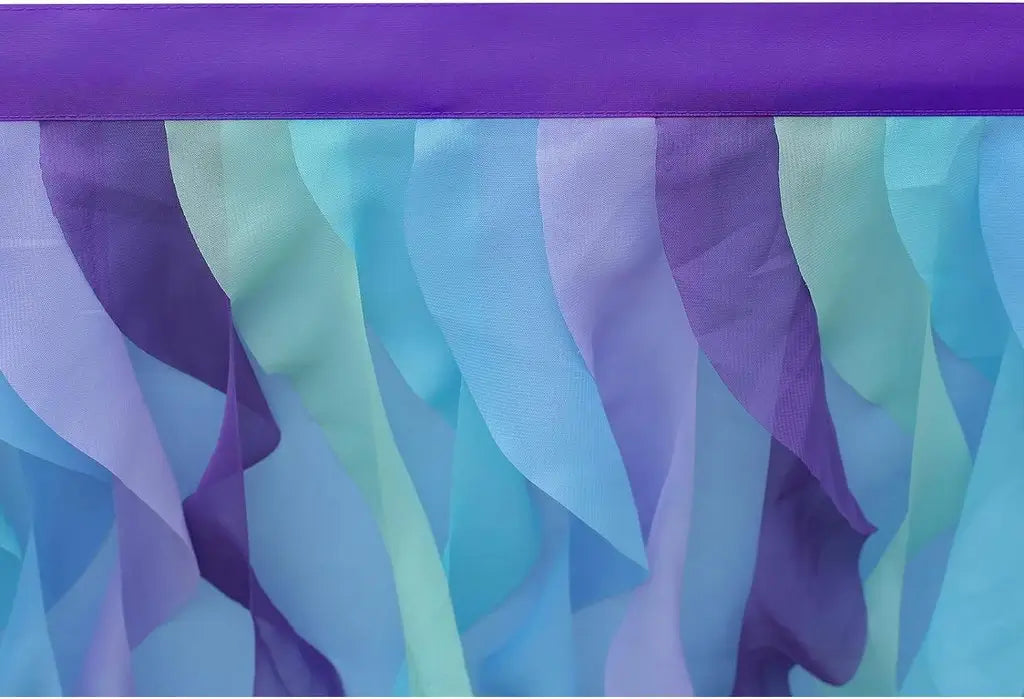 Mermaid Themed Curly willow Fabric Table Skirt