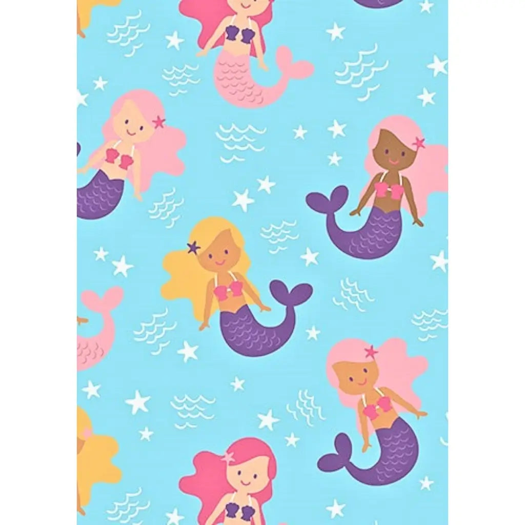 Mermaid wrapping paper under the sea design