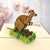 Handmade 3D Christmas Kangaroo Pop Up Card - Australian Native Animal Pop Up Cards