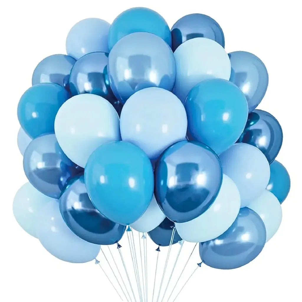 10-inch Blue Party Balloon Bouquet 30pk