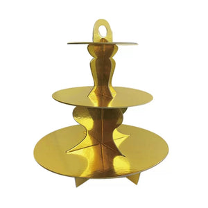 Metallic Gold 3 Tier Cupcake Stand