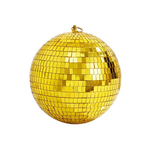 Pack of 1 Metallic Gold Mirror Disco Ball 20cm.