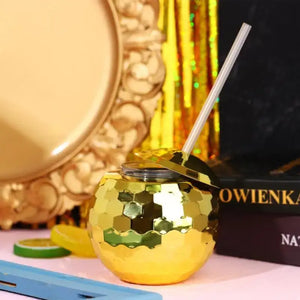 Metallic Gold Disco Ball Cocktail Cup