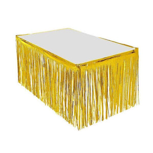 Metallic Gold Foil Fringe Table Skirt