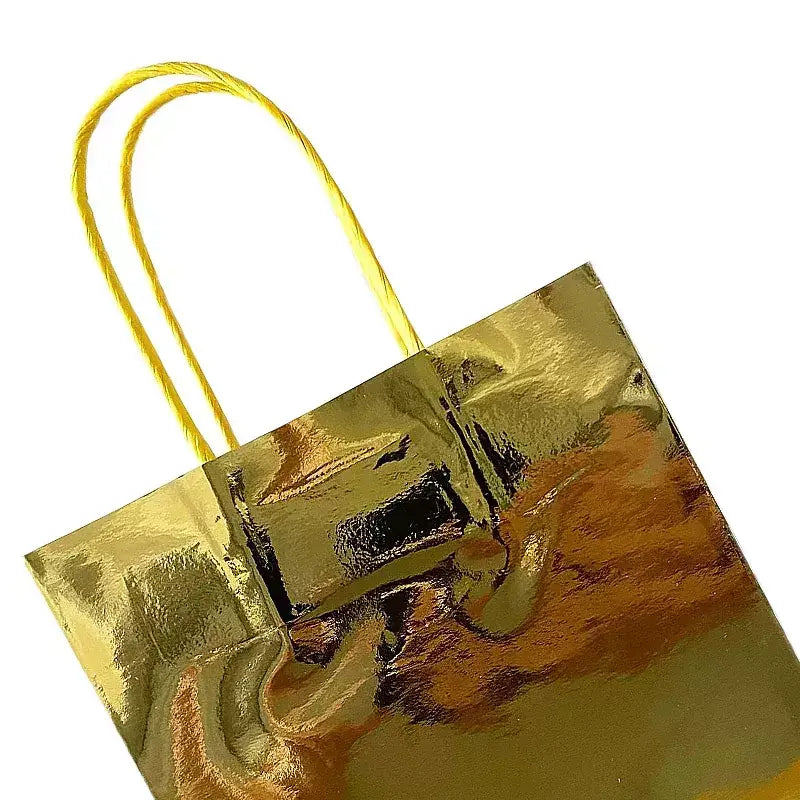 Metallic Gold Foil Paper Gift Bags 4pk