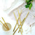 Metallic Gold Foil Paper Party Straws 20 Pack