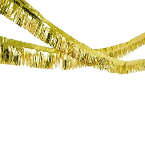 Metallic Gold Tinsel Fringe Banner 3m