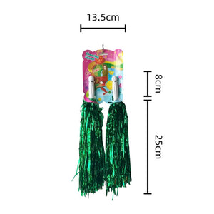 Metallic Green Cheerleader Pom Poms 2pk