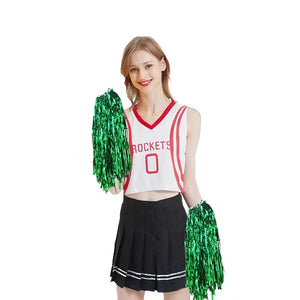 Metallic Green Cheerleader Pom Poms 2pk