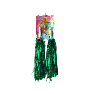 Metallic Green Cheerleader Pom Poms 2pk