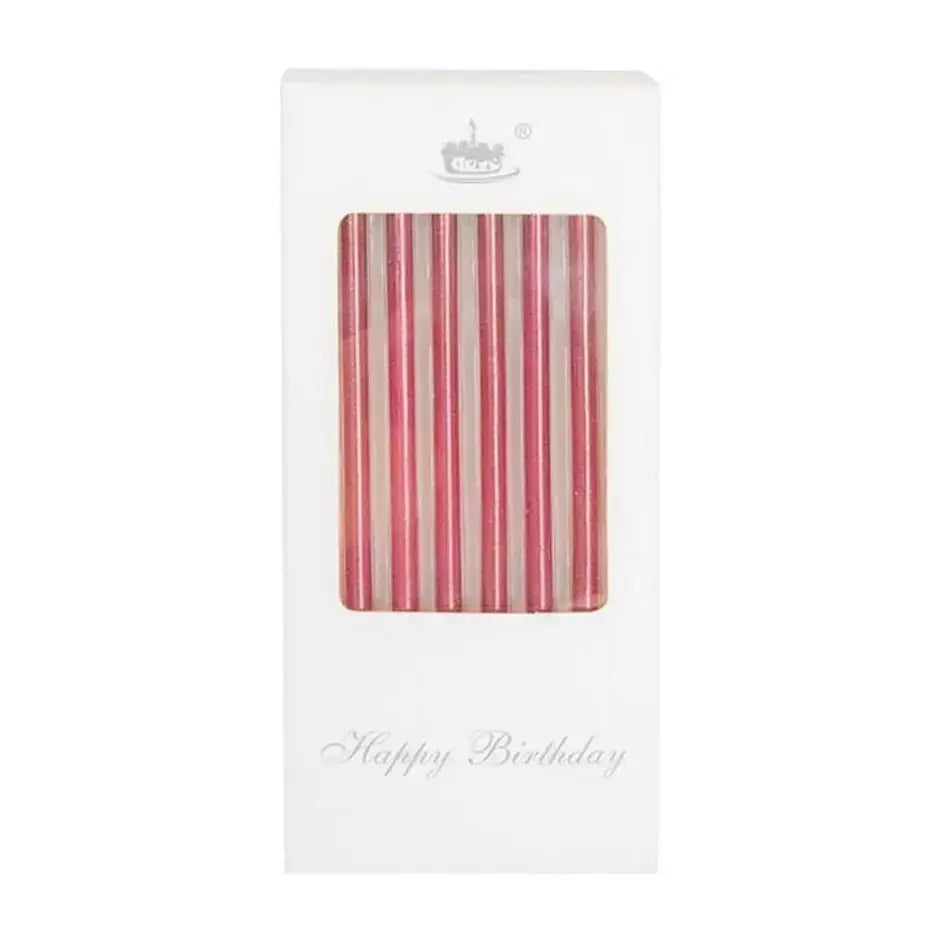 Metallic Red Taper Candle 6 Pack