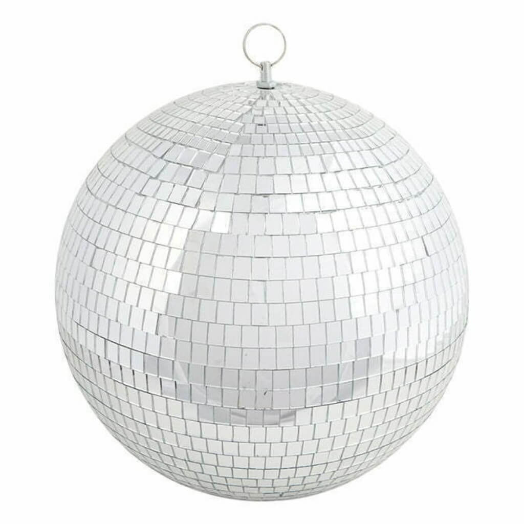 Silver Disco Mirror Ball 30cm