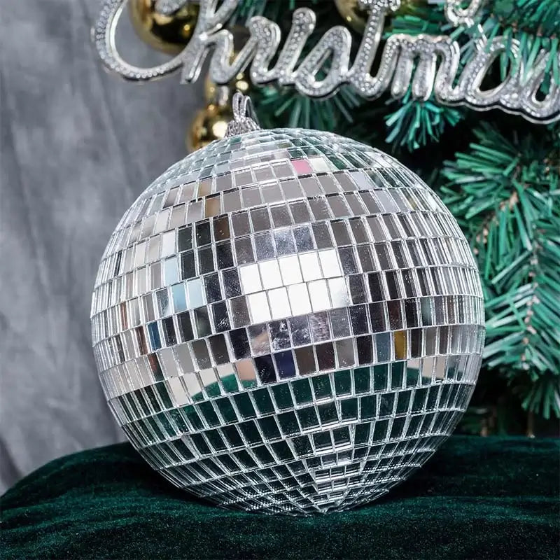 Silver Disco Mirror Ball 15cm