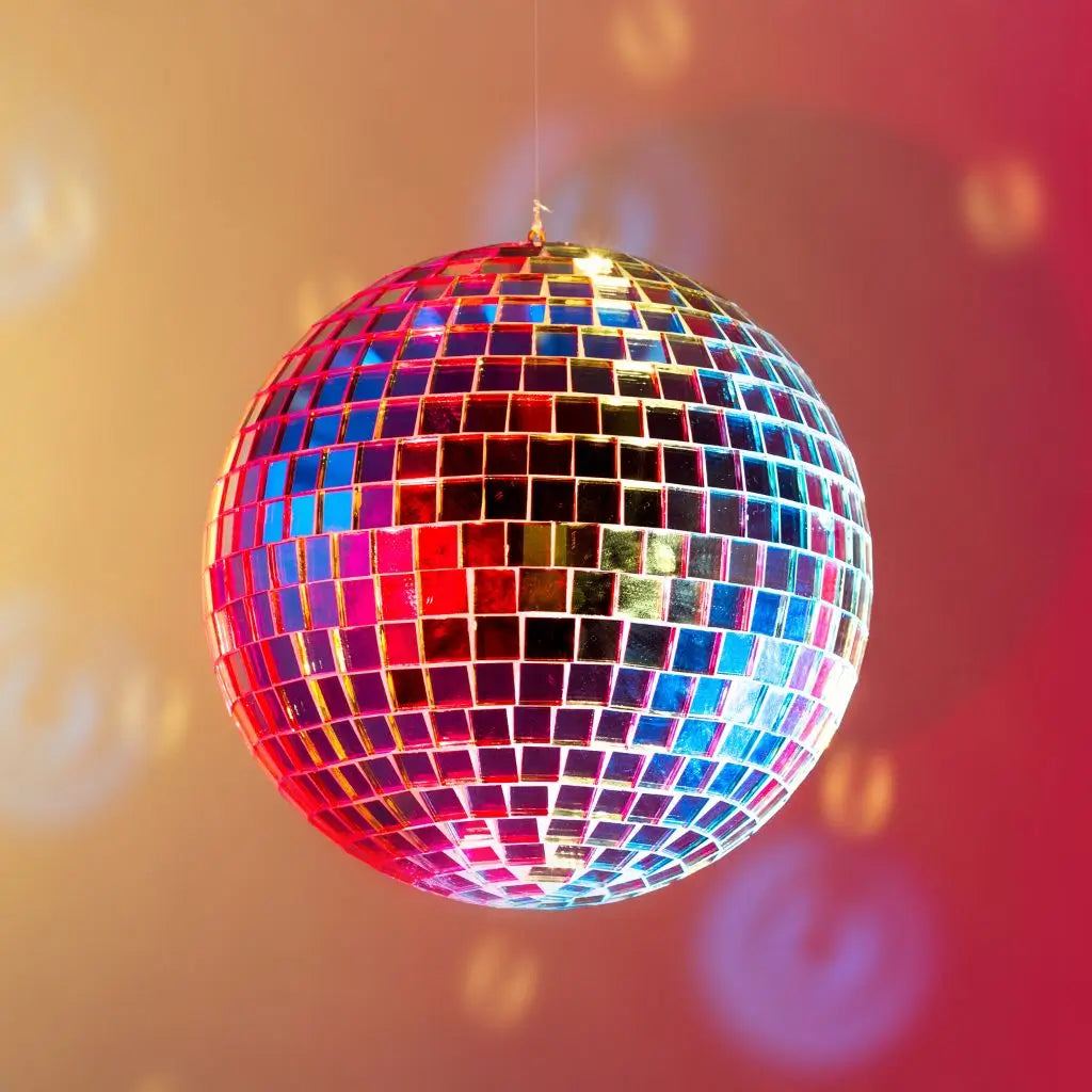 Silver Disco Mirror Balls 10cm 2pk