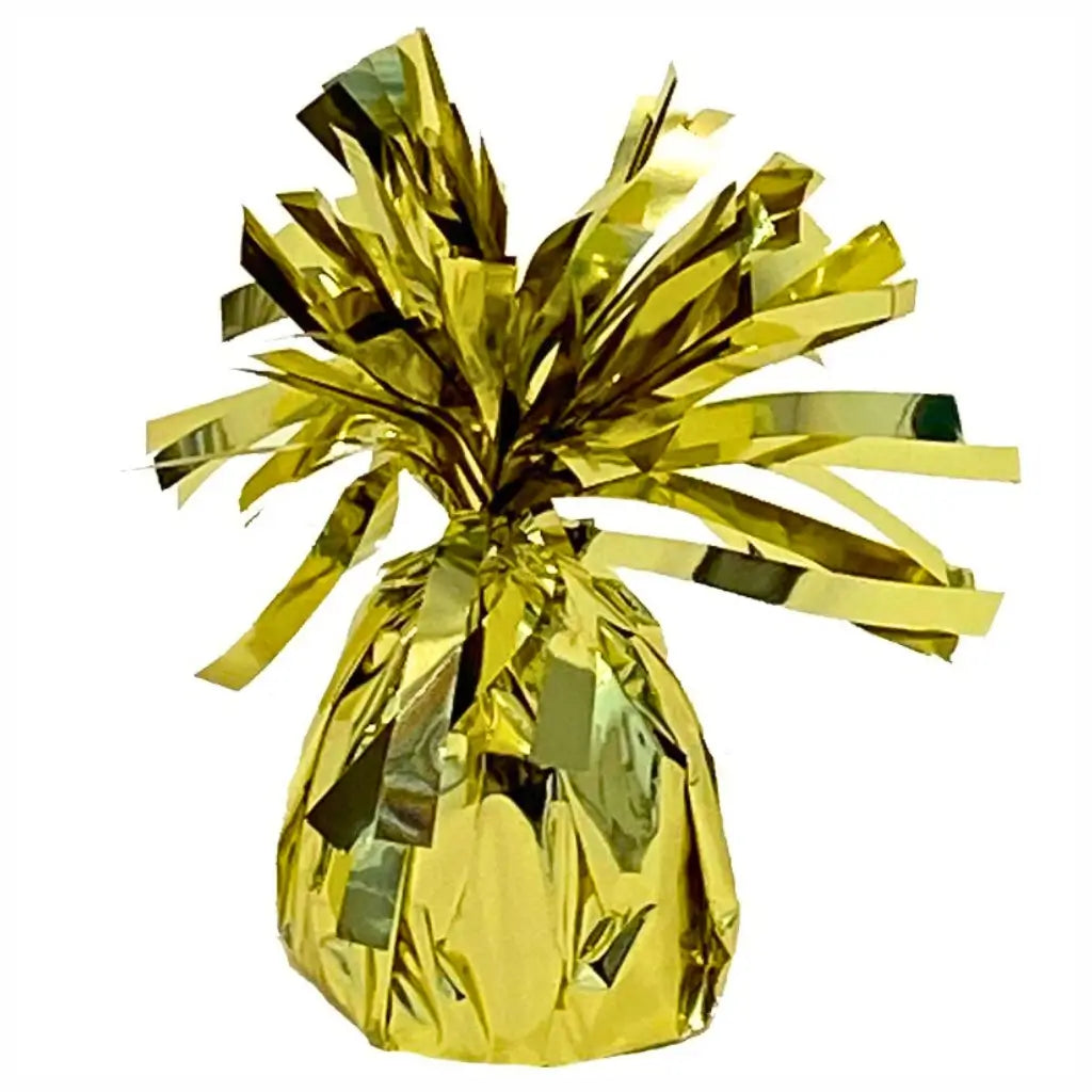 Small Foil Balloon Weight - White Gold