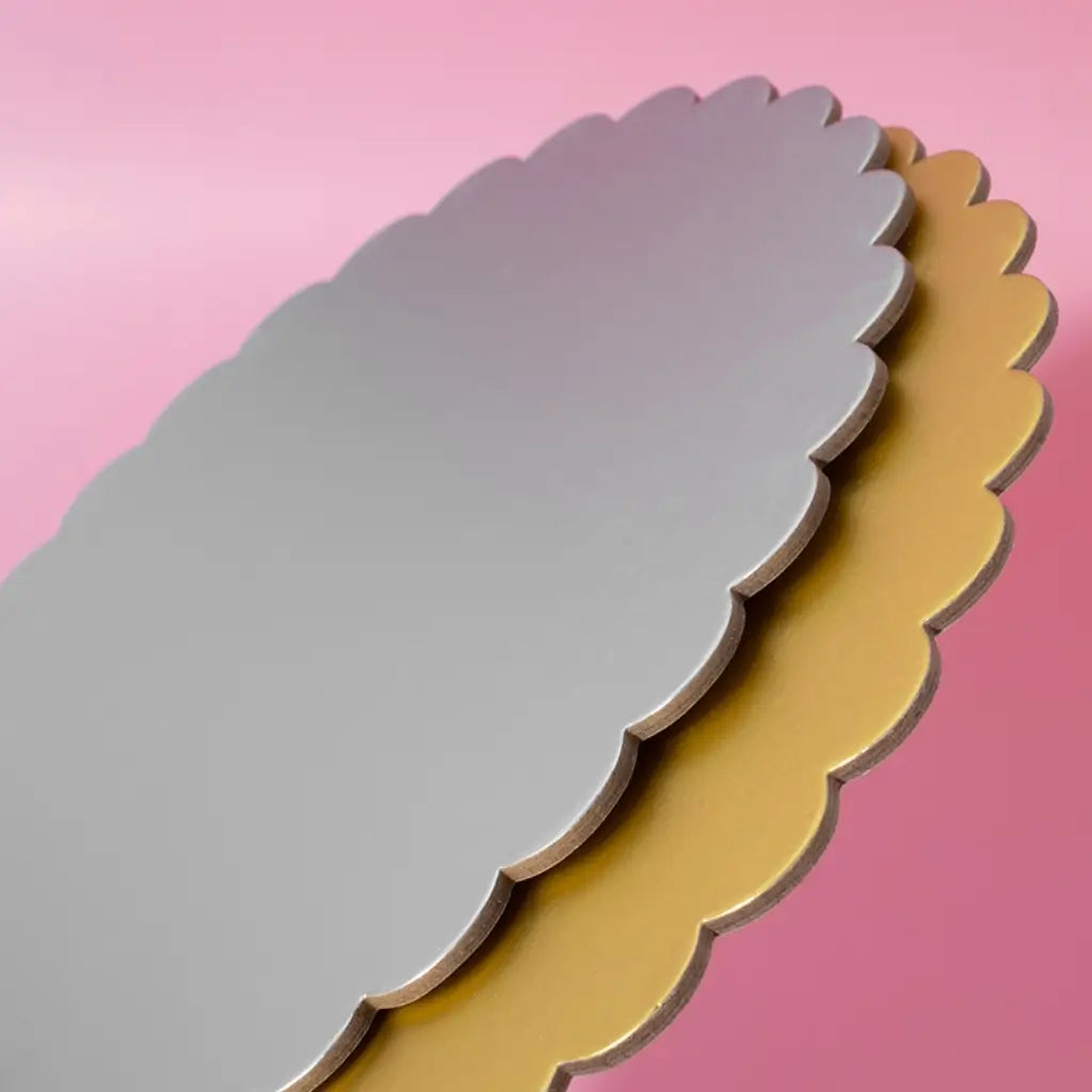 Papyrus gold silver compressed boards for professional cake presentation